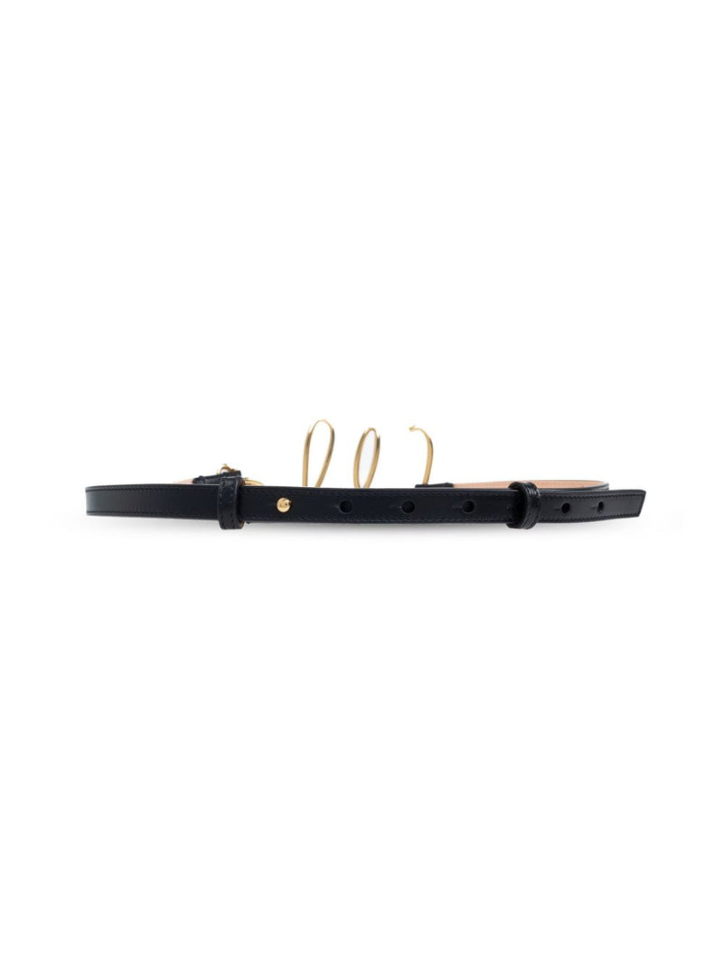 Cinturón de piel icónico Chloé - Piel negra | URBALENTI™