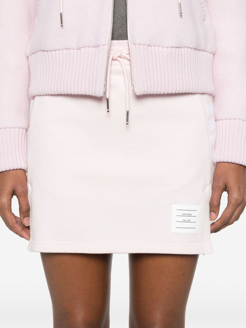 Thom Browne Thom Browne 4-Bar tab 4Bar cotton mini skirt