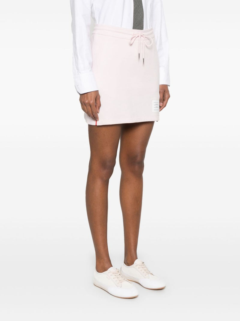Thom Browne Thom Browne 4-Bar tab 4Bar cotton mini skirt