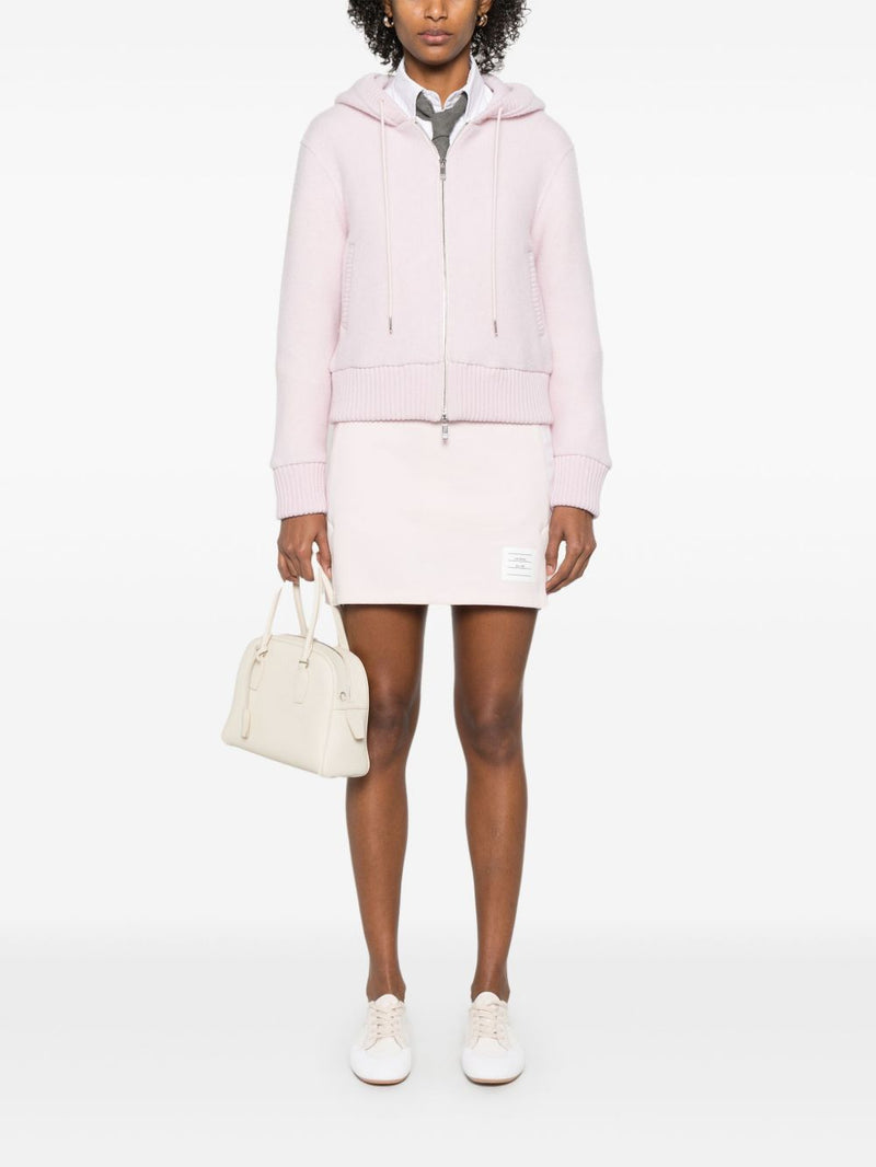 Thom Browne Thom Browne 4-Bar tab 4Bar cotton mini skirt