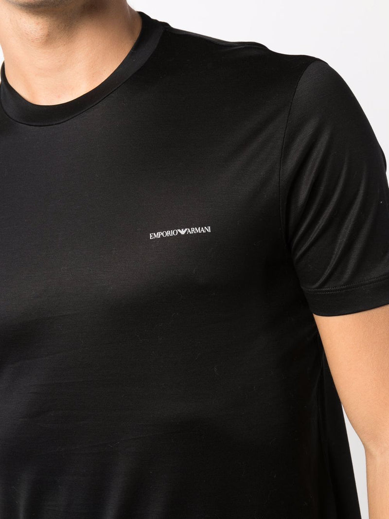 Emporio Armani T-Shirts and Polos Black - Black Logo Print | Urbalenti |... | Urbalenti™ NYC