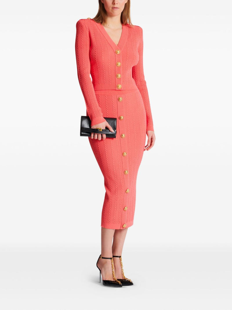 Balmain Balmain Long-sleeved twisted knit cardigan