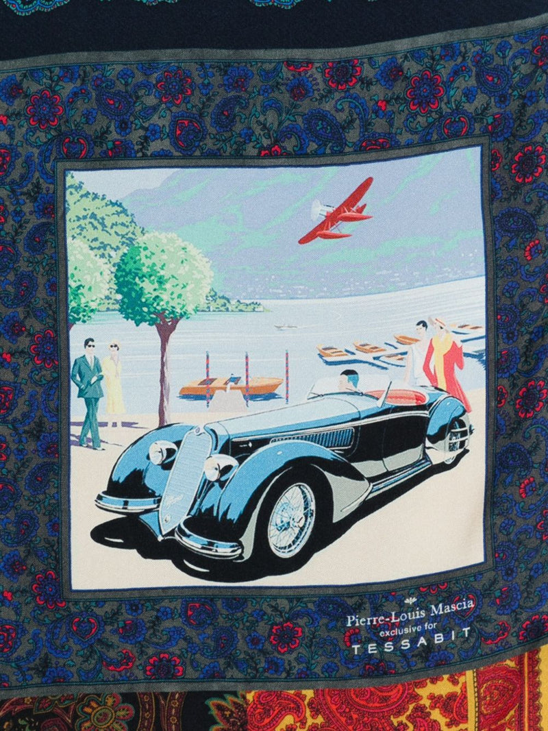 032C Pierre Louis Mascia Lago di Como silk printed scarf | Urbalenti™ NYC