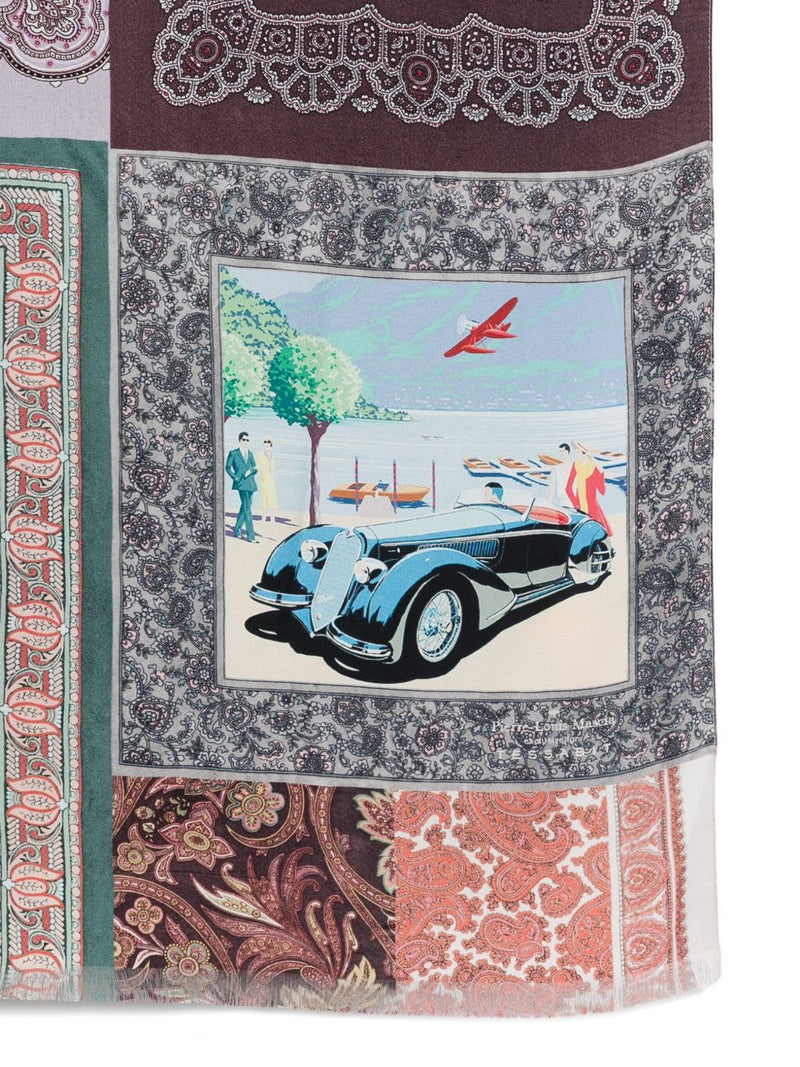 032C 032C Pierre Louis Mascia Lago di Como silk printed scarf