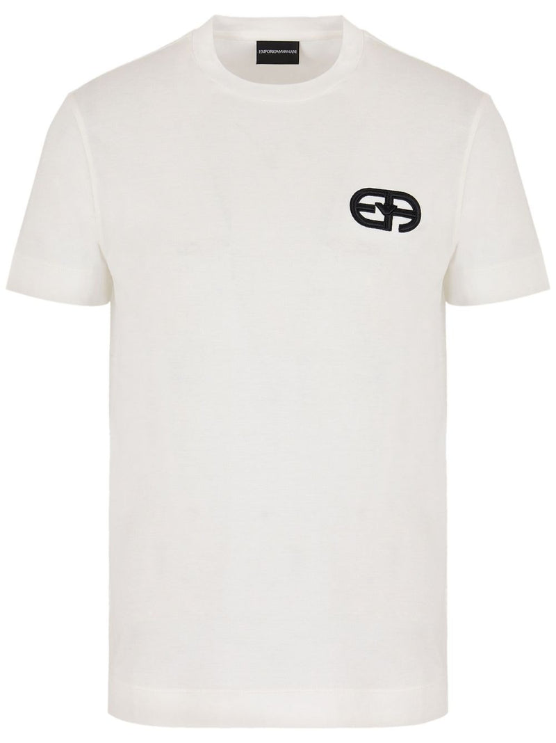 Emporio Armani Logo cotton blend t-shirt | Urbalenti™ NYC