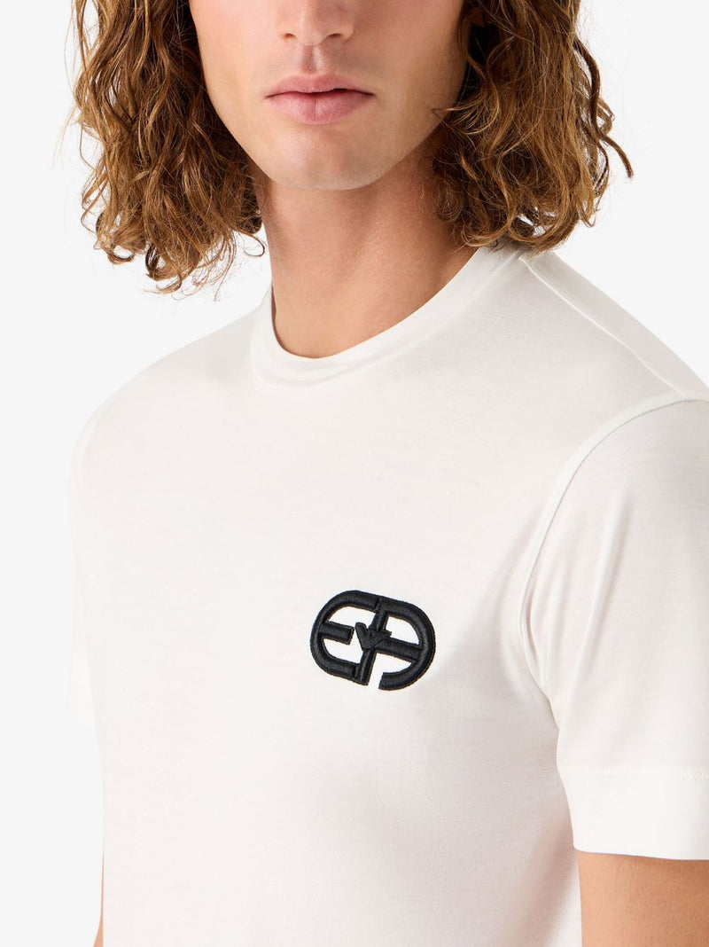 Emporio Armani Logo cotton blend t-shirt | Urbalenti™ NYC
