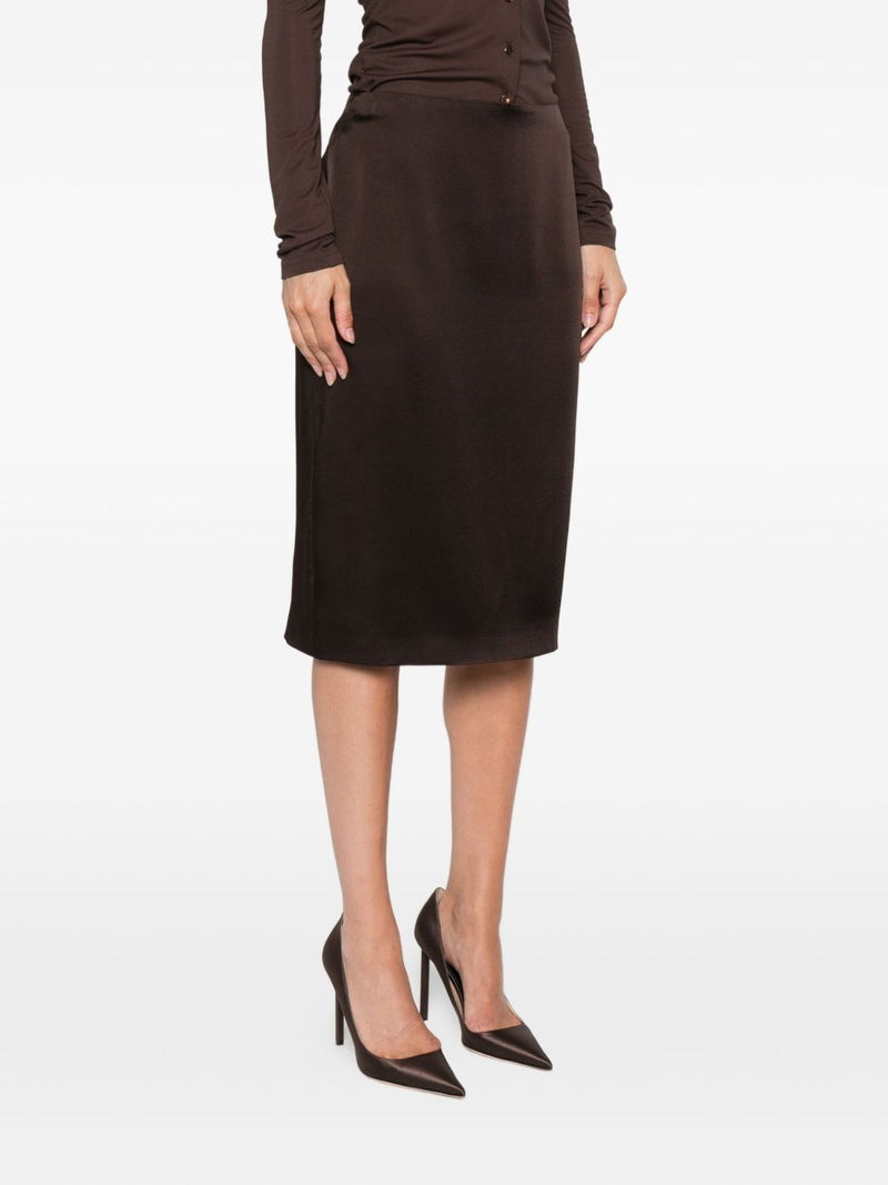 Tom Ford Satin midi skirt | Urbalenti™ NYC