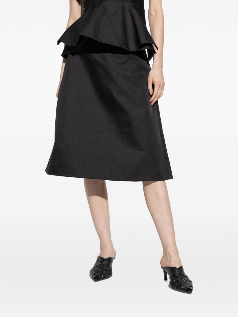 Alexander McQueen Satin A-line skirt | Urbalenti™ NYC