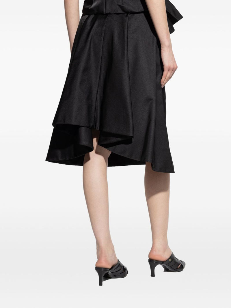 Alexander McQueen Satin A-line skirt | Urbalenti™ NYC