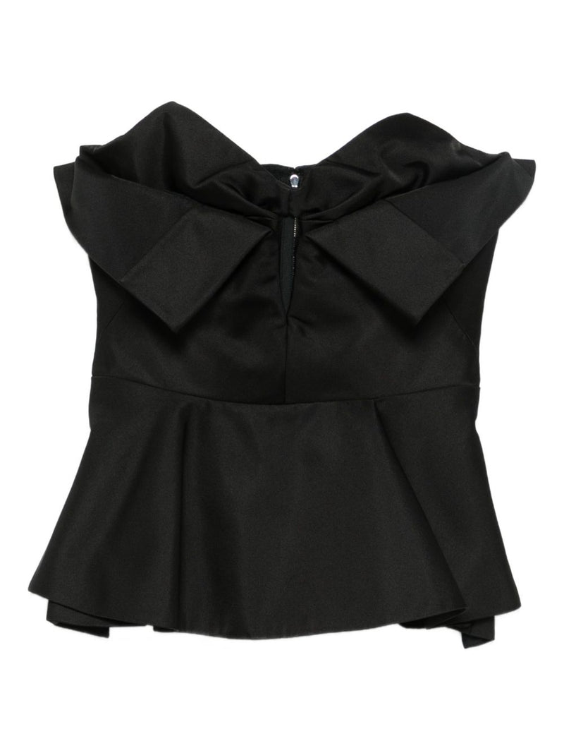 Alexander McQueen Bow-detailed peplum top | Urbalenti™... | Urbalenti™ NYC