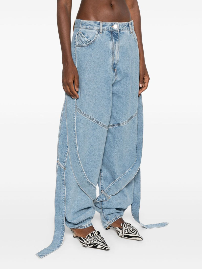 The Attico Wide-leg denim jeans | Urbalenti™ NYC