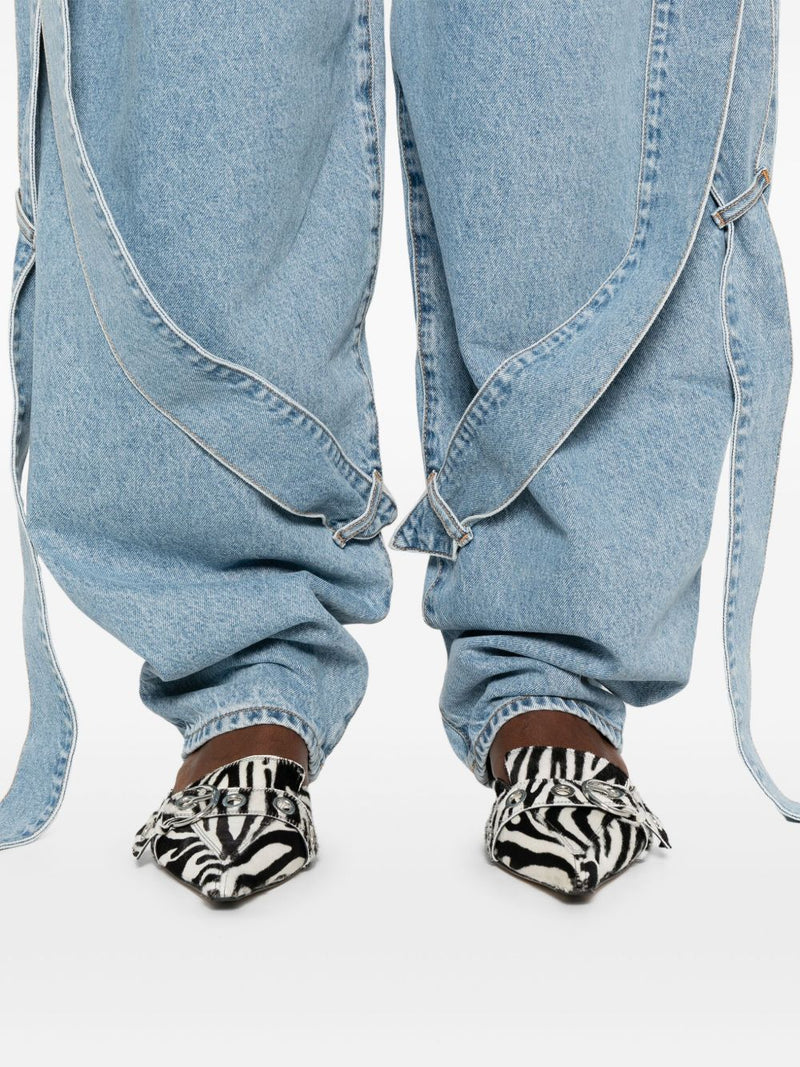 The Attico Wide-leg denim jeans | Urbalenti™ NYC