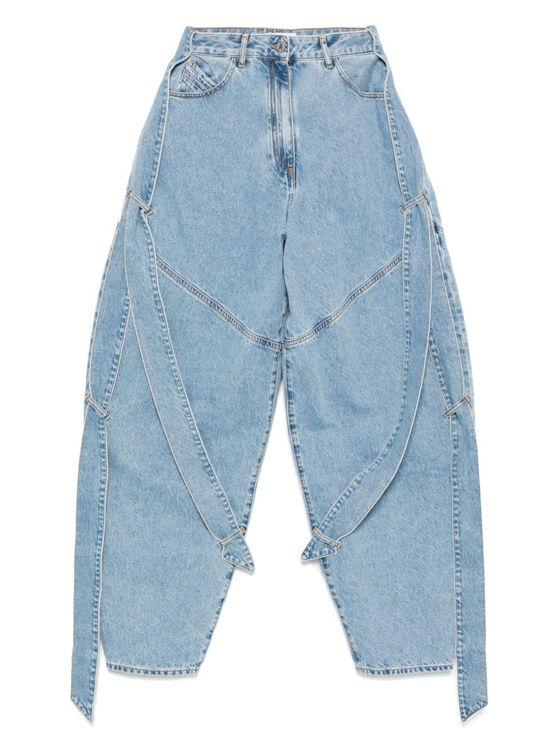 The Attico Wide-leg denim jeans | Urbalenti™ NYC