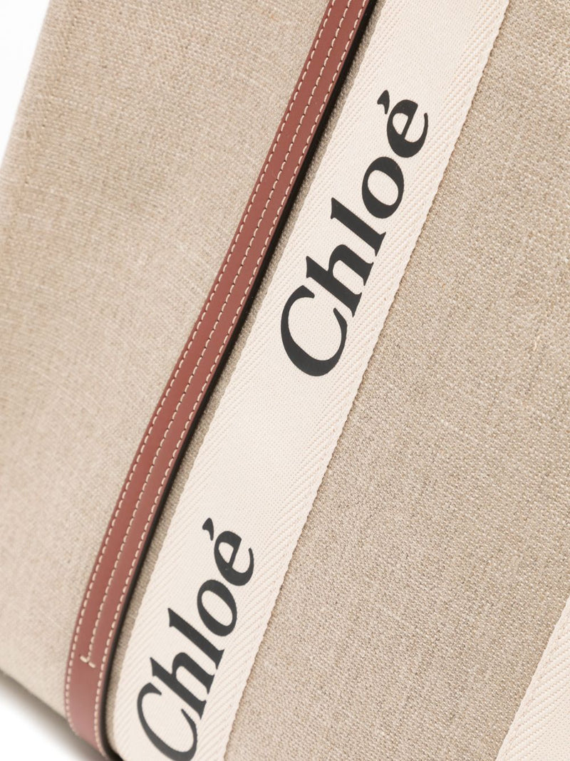 Chloé Tote bag Woody in lino | Urbalenti™ NYC