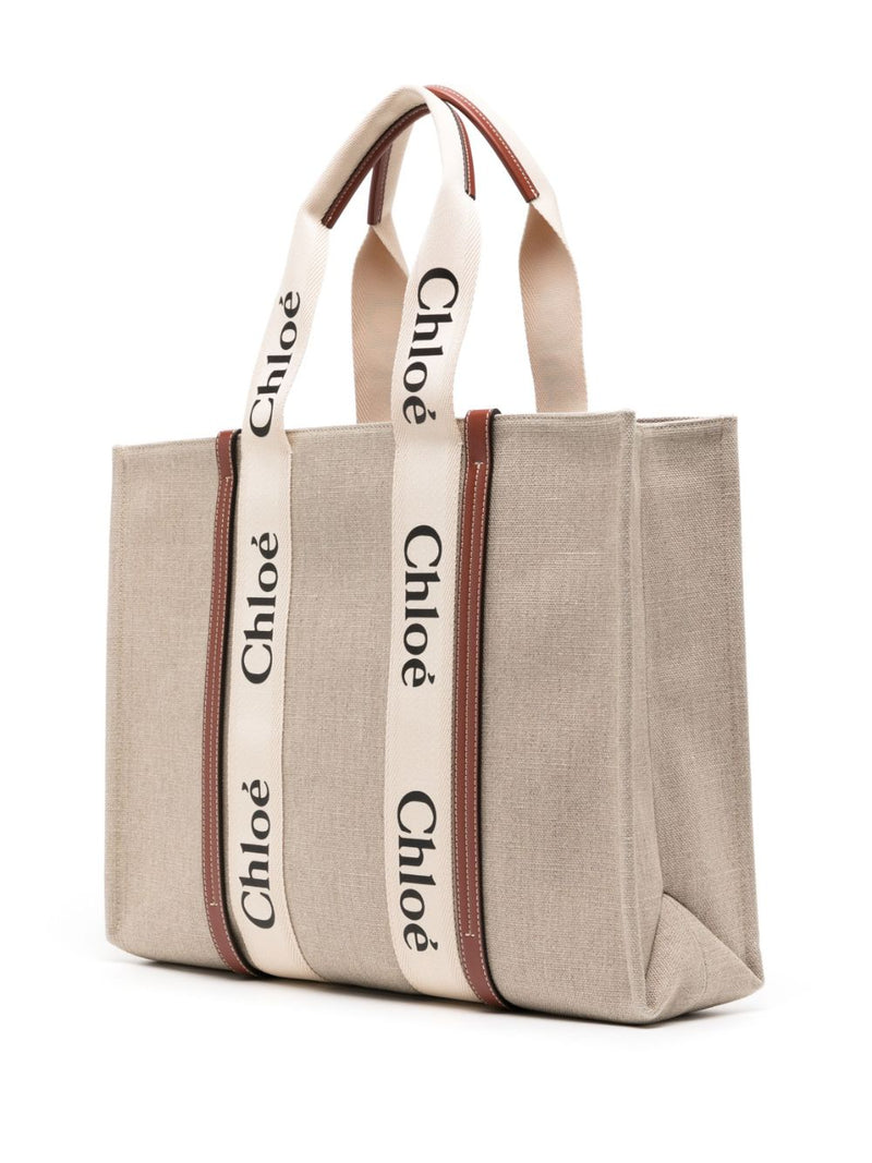 Chloé Tote bag Woody in lino | Urbalenti™ NYC