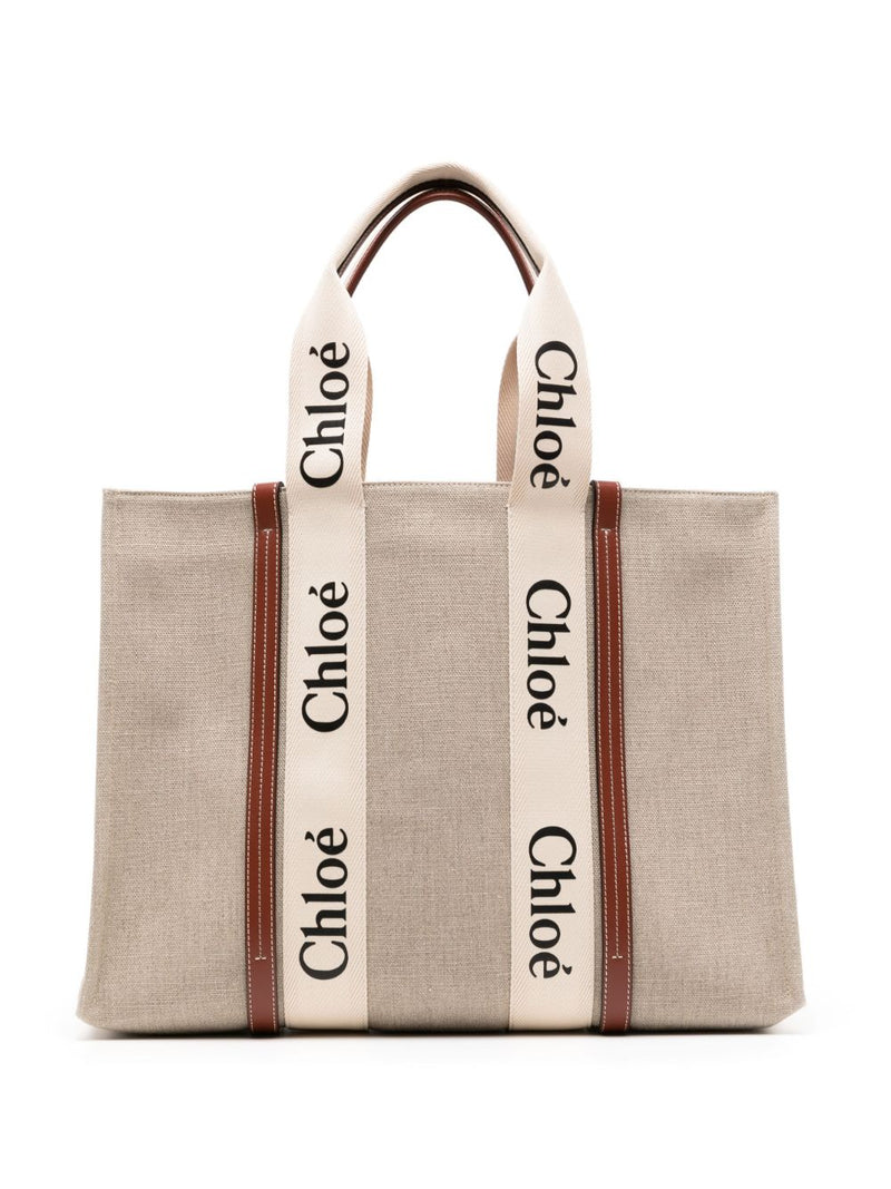 Chloé Tote bag Woody in lino | Urbalenti™ NYC