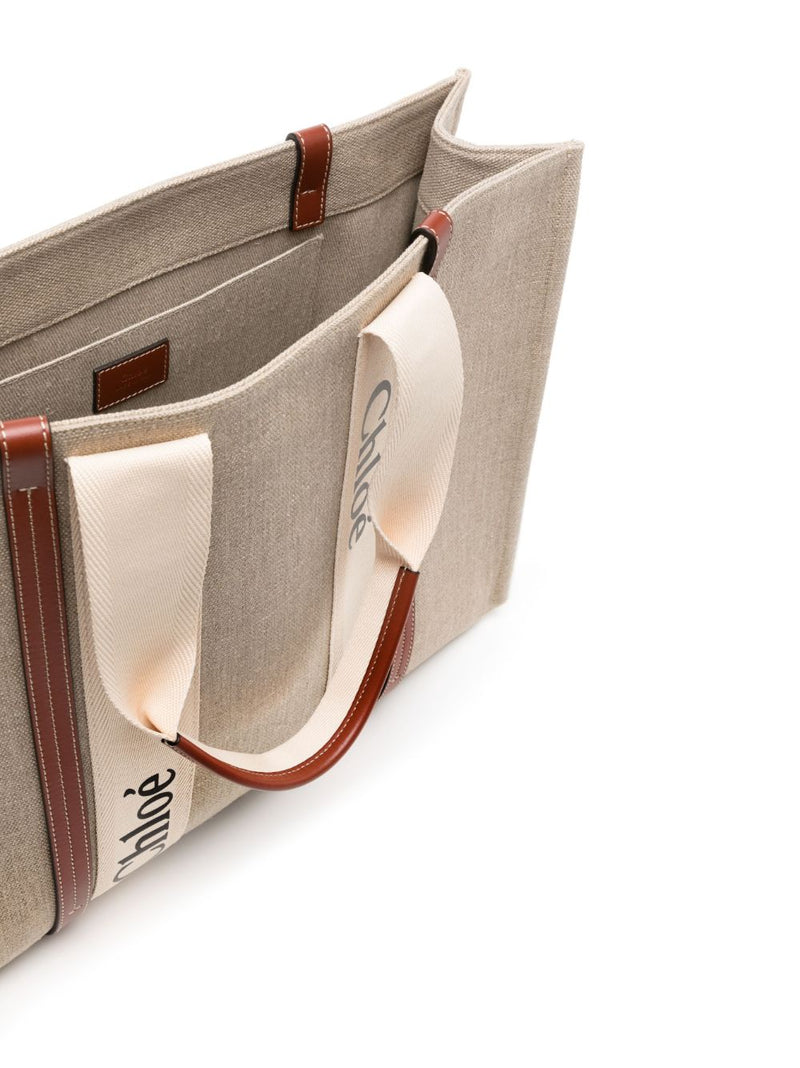 Chloé Tote bag Woody in lino | Urbalenti™ NYC