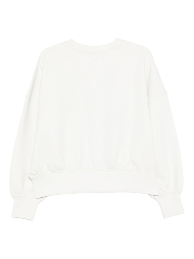 Emporio Armani Crewneck sweatshirt in double jersey with ASV logo embroi... | Urbalenti™ NYC