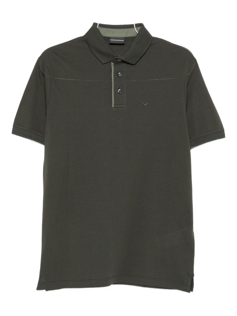 Emporio Armani Embroidered-detail polo shirt | Urbalenti™ NYC