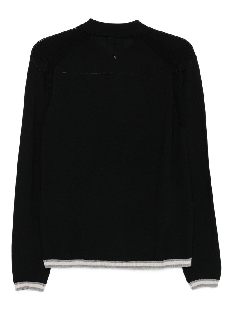 Emporio Armani Zip-up polo neck sweater in shaved virgin wool | Urbalent... | Urbalenti™ NYC
