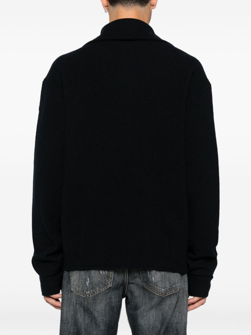 Emporio Armani Half-zip wool sweater | Urbalenti™ NYC