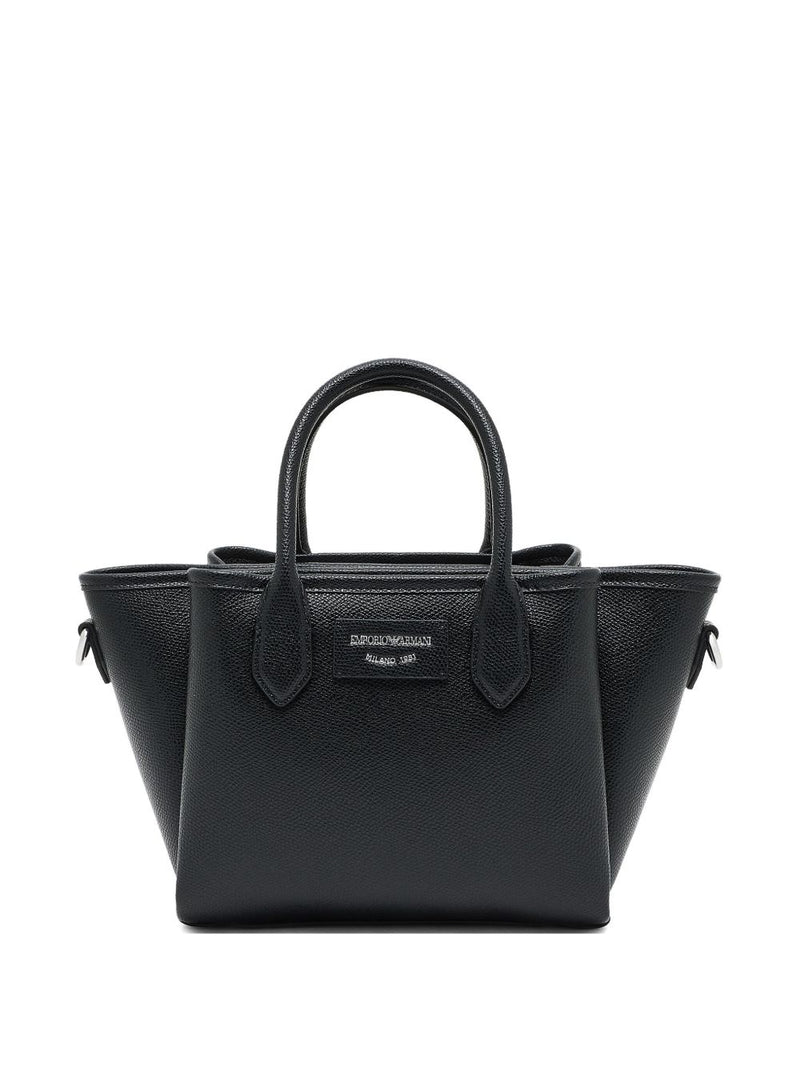 Emporio Armani Small shopper with palmellato finish - UNI | Urbalenti |... | Urbalenti™ NYC