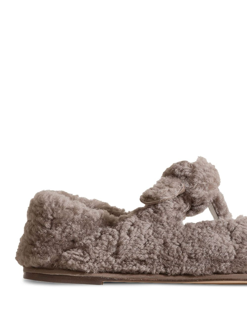 Hereu Hereu  Llasada shearling ballet flats
