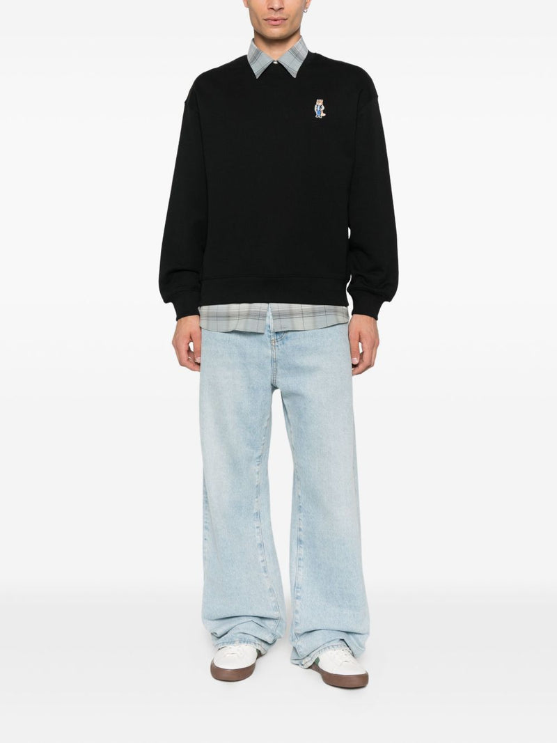 Maison Kitsuné Maison Kitsuné Fox-embroidered cotton sweatshirt