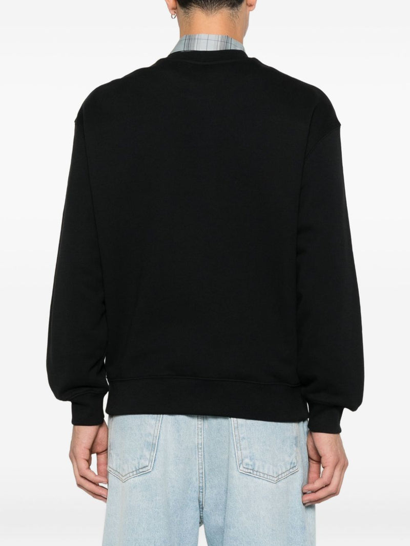 Maison Kitsuné Maison Kitsuné Fox-embroidered cotton sweatshirt
