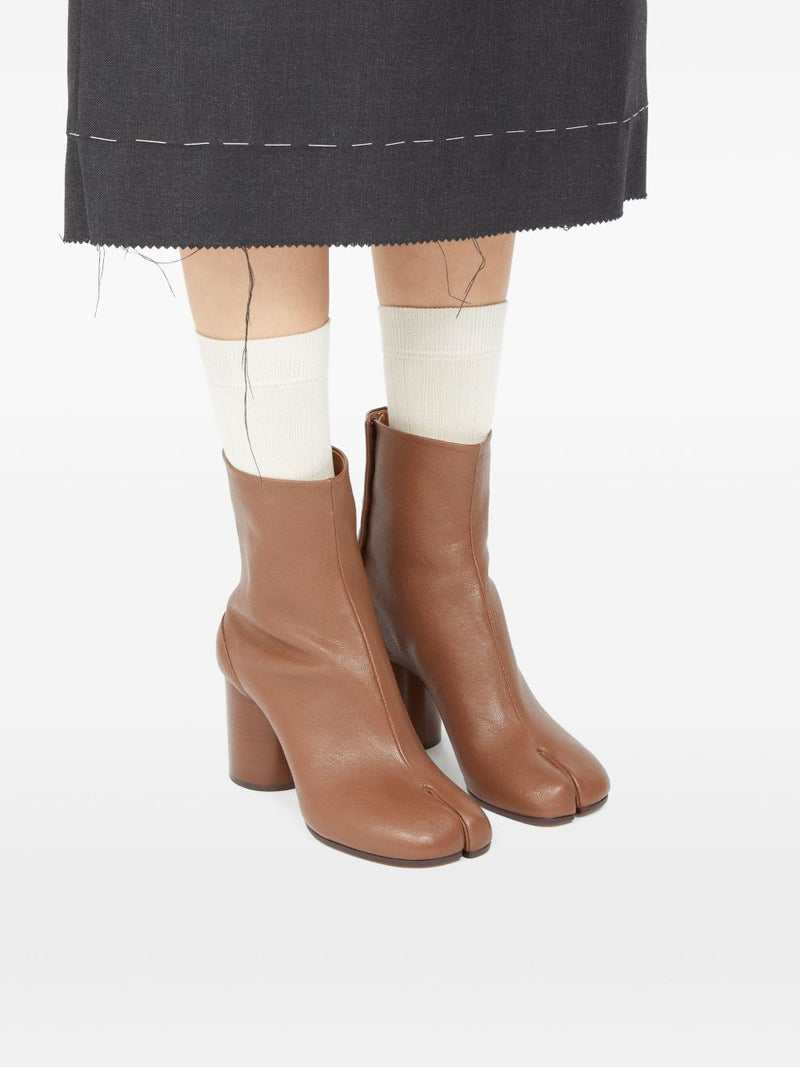 Maison Margiela Tabi Ankle Boots - Brown Leather | Urbalenti | Urbalenti... | Urbalenti™ NYC
