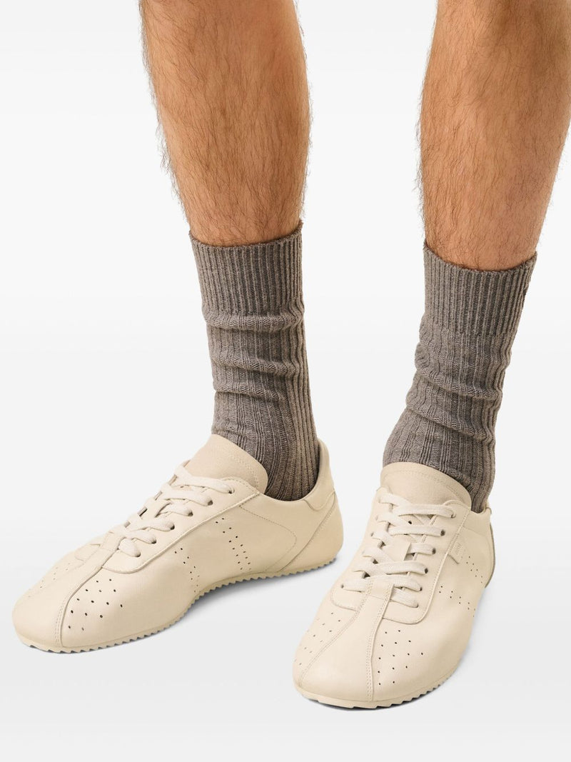 Ami Paris Soft white cowhide sneakers | Urbalenti™ NYC