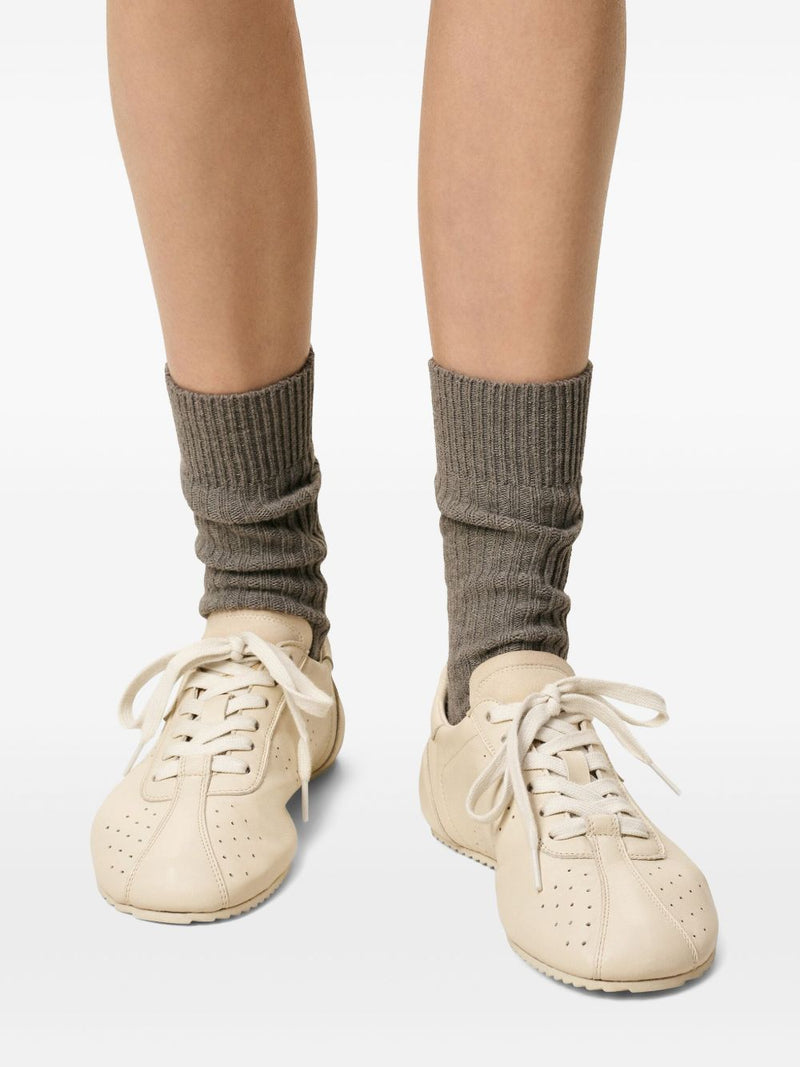 Ami Paris Soft white cowhide sneakers | Urbalenti™ NYC