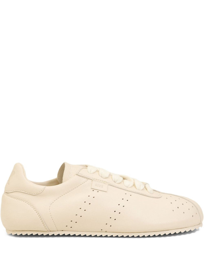 Ami Paris Soft white cowhide sneakers | Urbalenti™ NYC