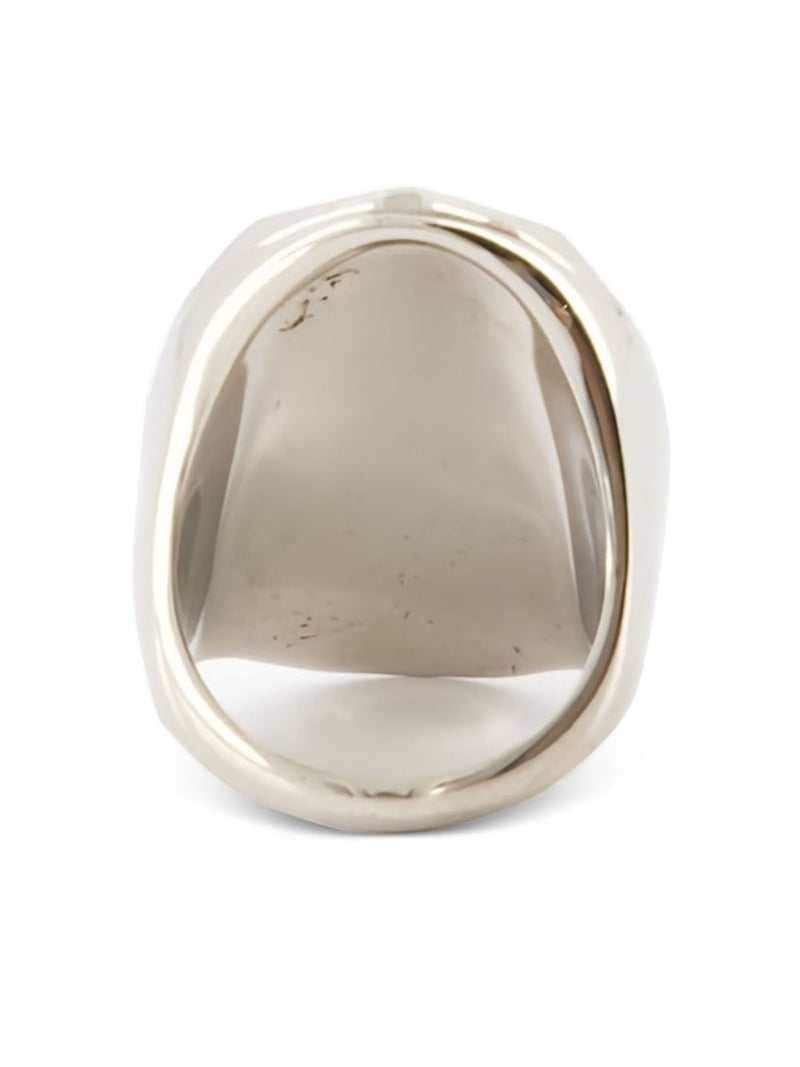 Alexander McQueen The Faceted Stone Ring - Silver | Urbalenti | Urbalent... | Urbalenti™ NYC