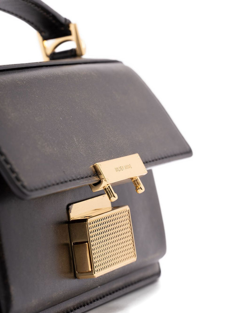 Golden Goose Venezia Bag in boarded leather with gold details | Urbalent... | Urbalenti™ NYC