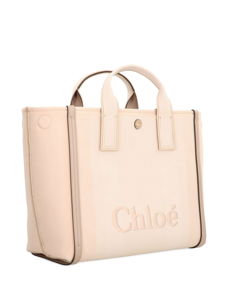 Chloé Carry canvas tote bag - Leather Embroidered - Style Y-AI25 | Urbalenti™ NYC