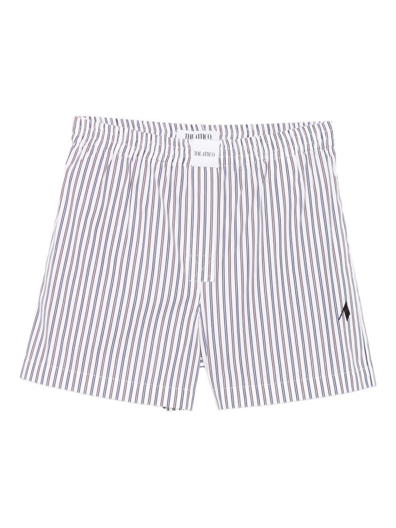 The Attico Striped cotton shorts | Urbalenti™ NYC