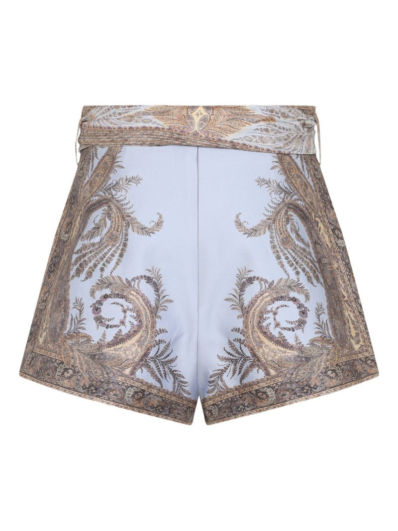 Zimmermann Zimmermann Paisley-print belted shorts