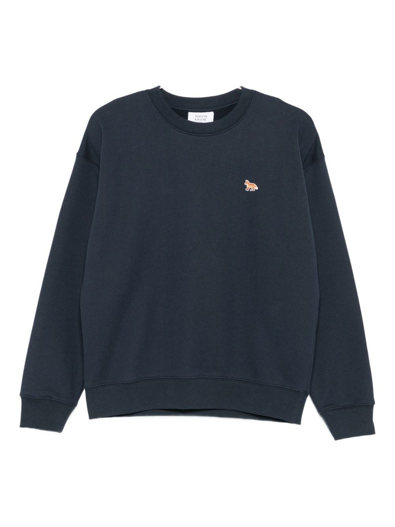 Maison Kitsuné Maison Kitsuné Fox-embroidered cotton sweatshirt