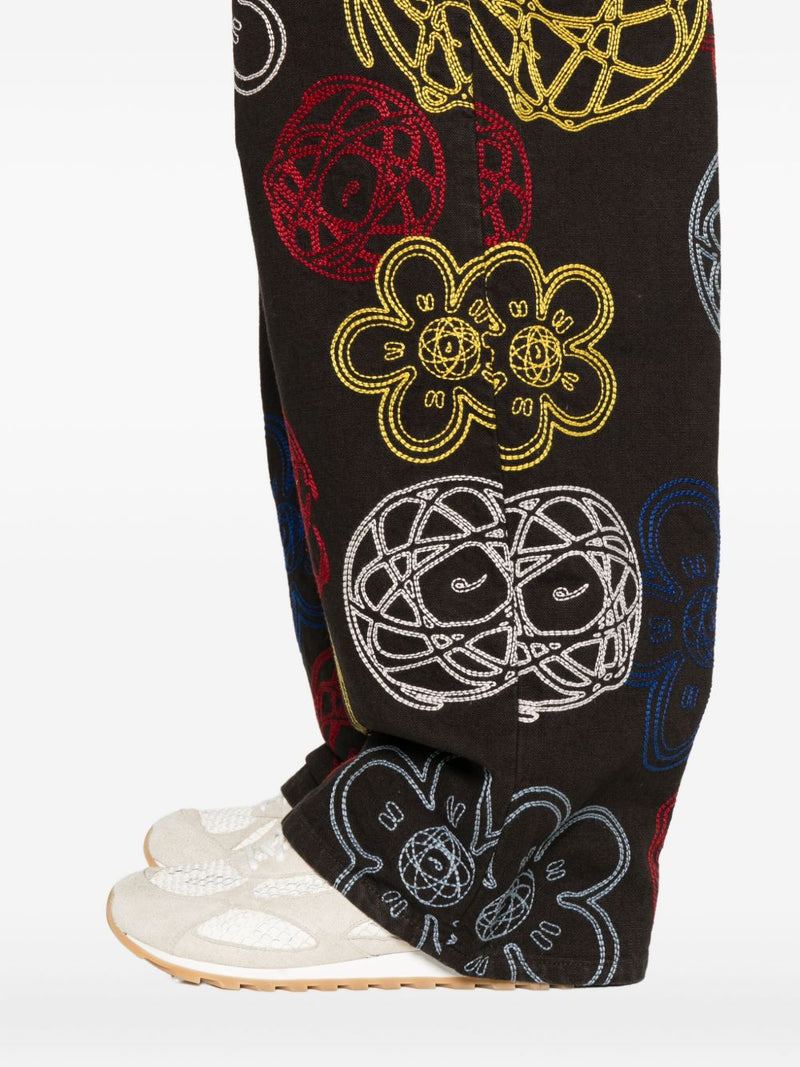 KENZO FUTURA Kenzo Futura Embroidered cotton trousers