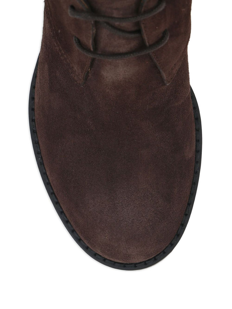 Tod'S Suede lace-up ankle boots - Brown Round Toe | Urbalenti | Urbalent... | Urbalenti™ NYC