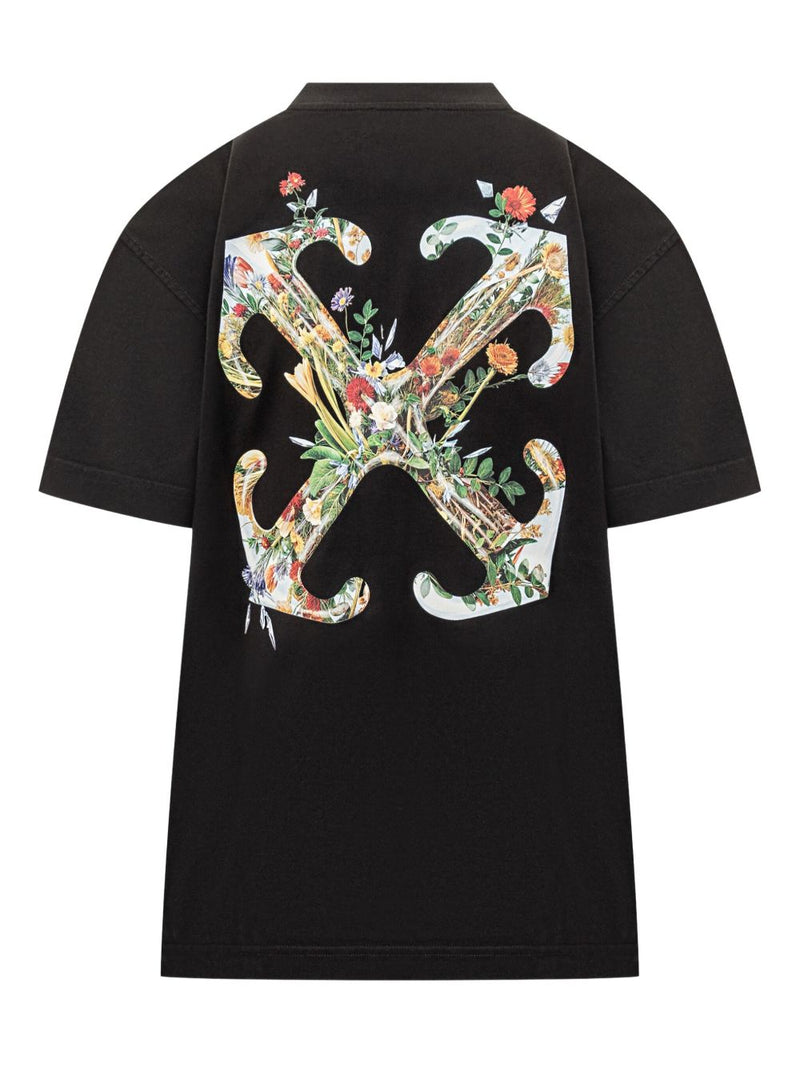 Off White Arrow Glass Flower cotton t-shirt | Urbalenti™ NYC