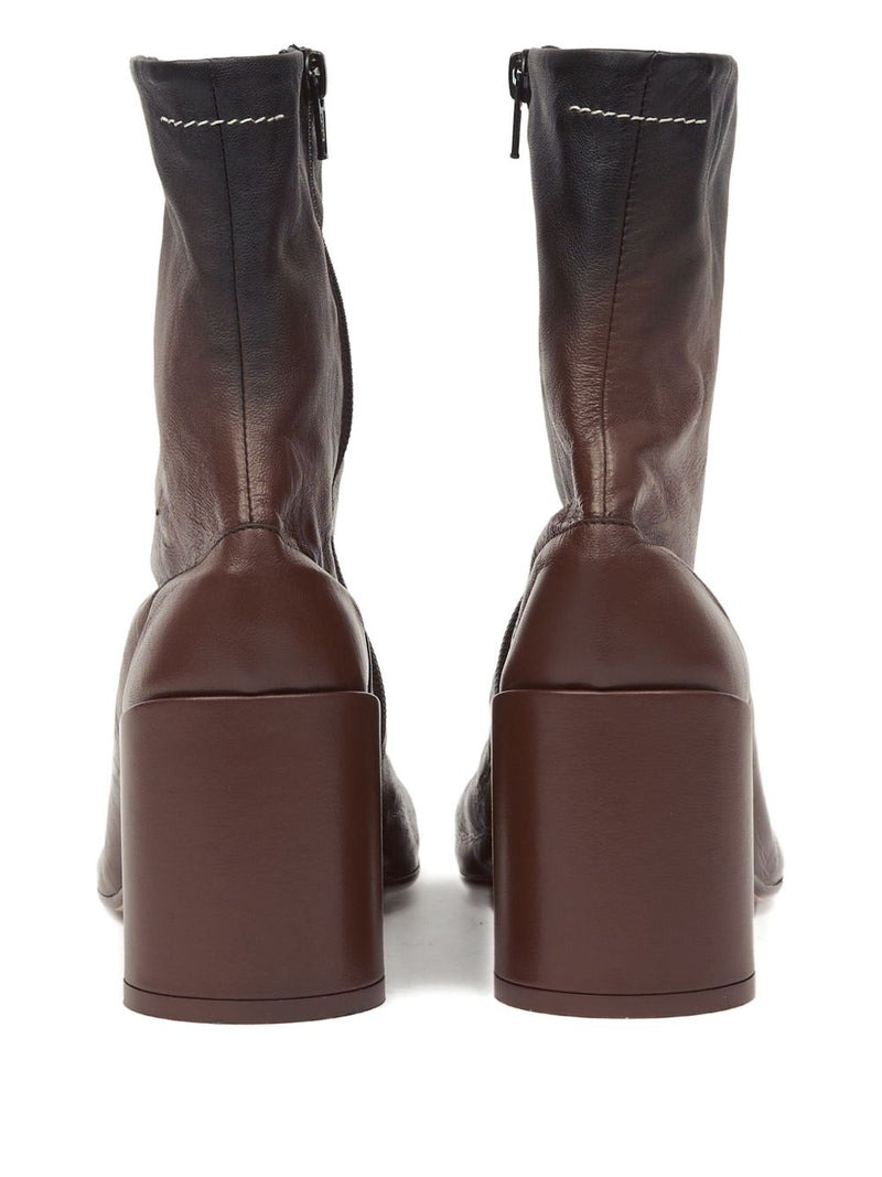 MM6 Maison Margiela 90mm leather ankle boots | Urbalenti™ NYC