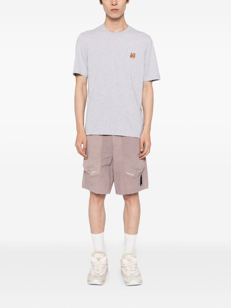 Maison Kitsuné Maison Kitsuné Embroidered-logo patch T-shirt