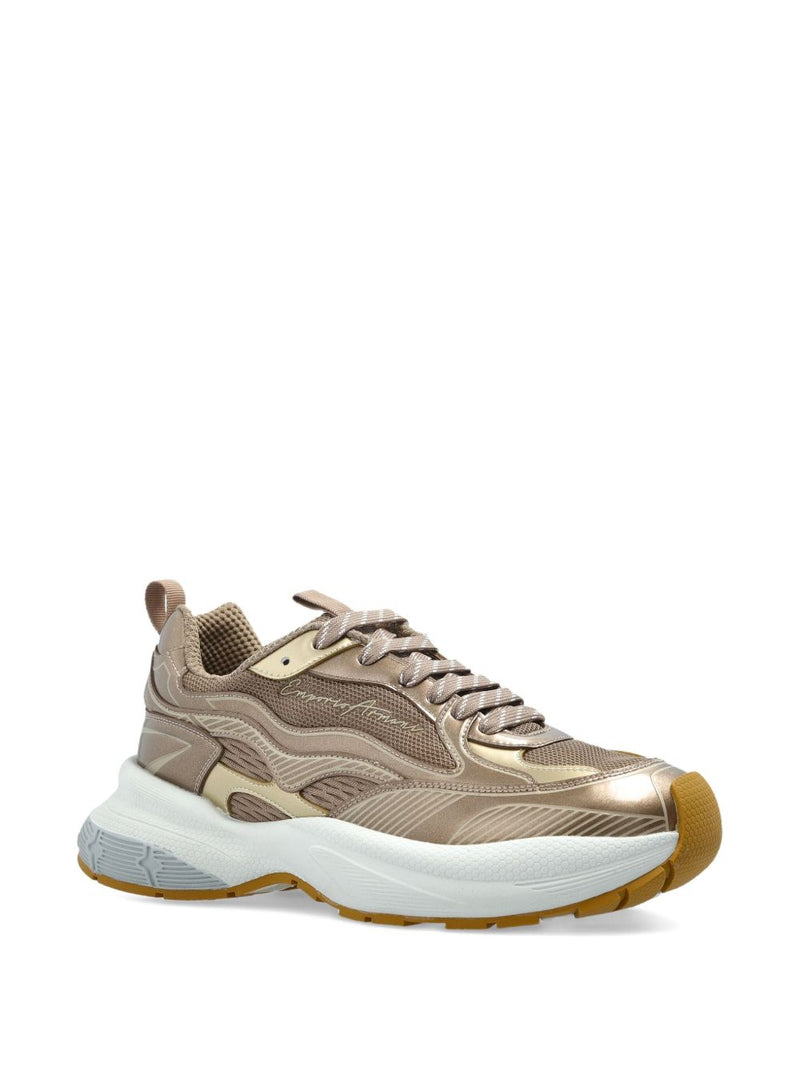 EMPORIO ARMANI EXCLUSIVE Mesh sneakers with laminated details and signat... | Urbalenti™ NYC