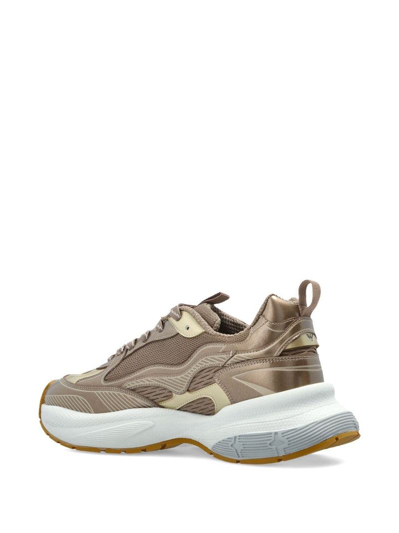 EMPORIO ARMANI EXCLUSIVE Mesh sneakers with laminated details and signat... | Urbalenti™ NYC
