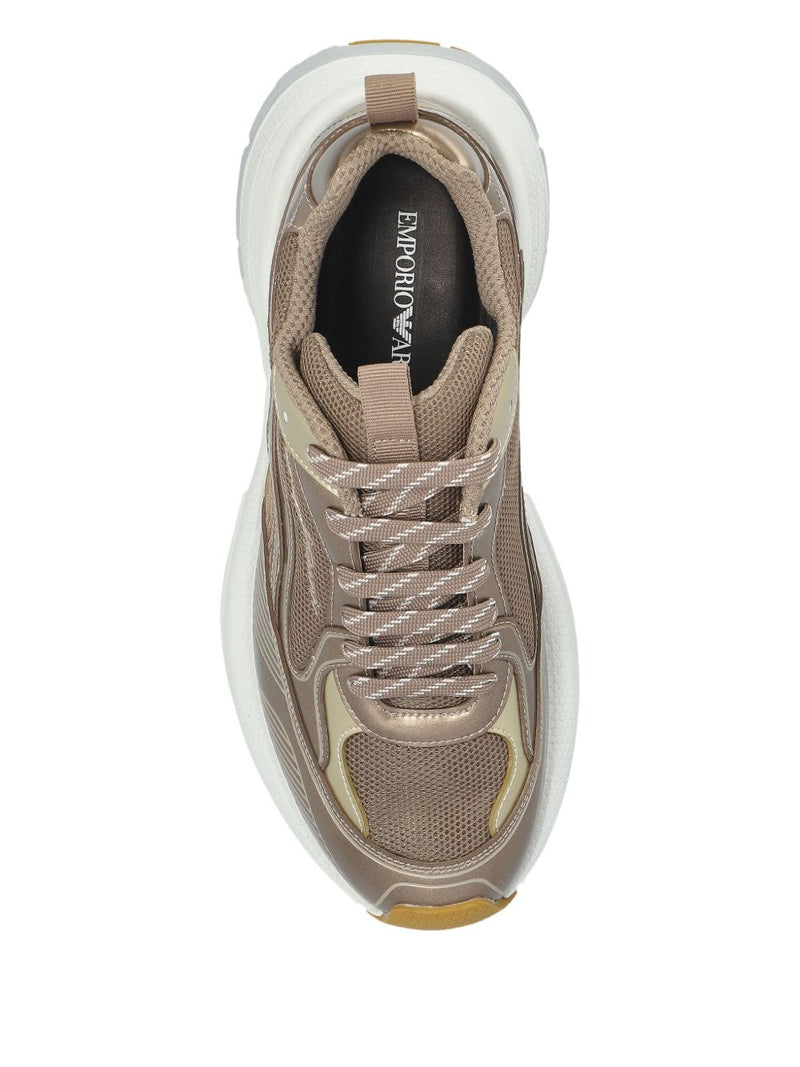EMPORIO ARMANI EXCLUSIVE Mesh sneakers with laminated details and signat... | Urbalenti™ NYC