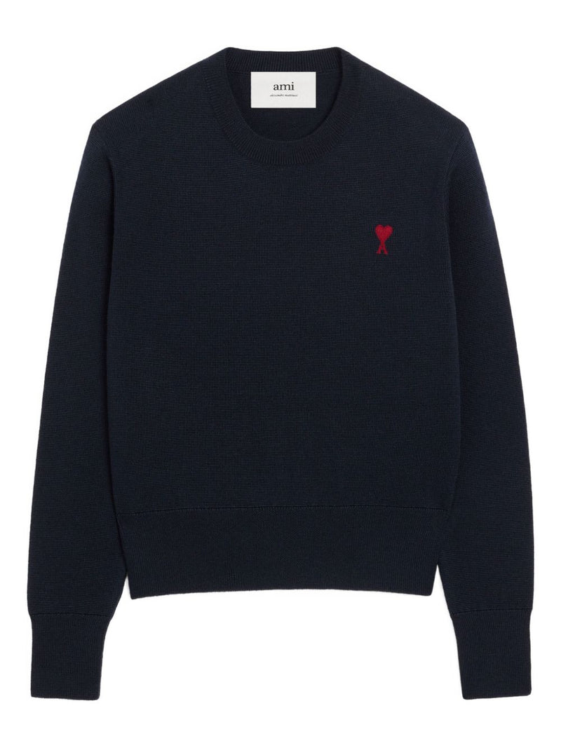 Ami Paris Sweaters Blue - Black Wool | Urbalenti™ NYC