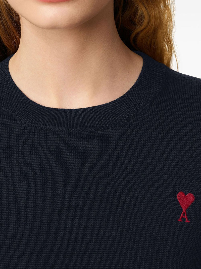 Ami Paris Sweaters Blue - Black Wool | Urbalenti™ NYC