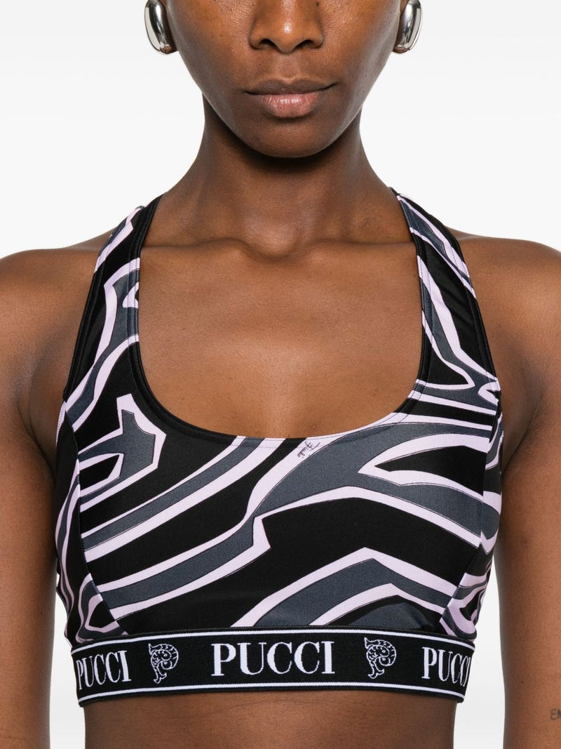 Pucci Racer-neck print bra | Urbalenti™ NYC